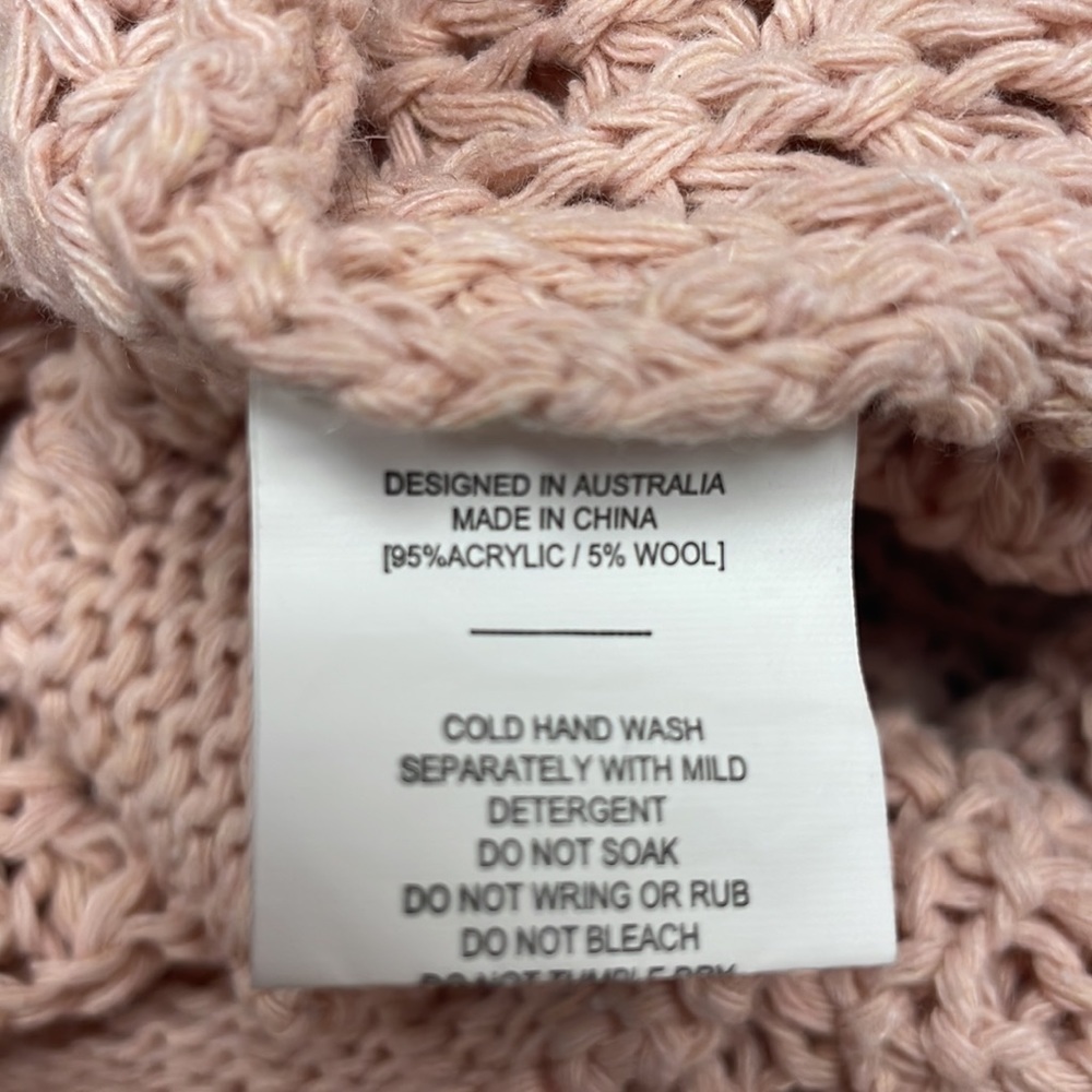 Women's Pink Knit Cardigan Sweater - Picture 9 of 10